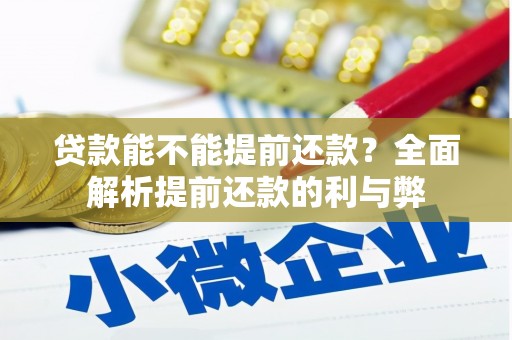 黄岛贷款能不能提前还款？全面解析提前还款的利与弊