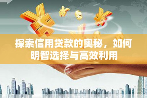 黄岛探索信用贷款的奥秘，如何明智选择与高效利用