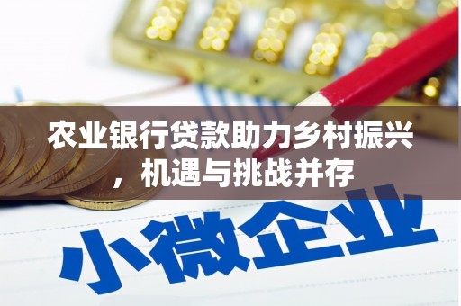 黄岛农业银行贷款助力乡村振兴，机遇与挑战并存
